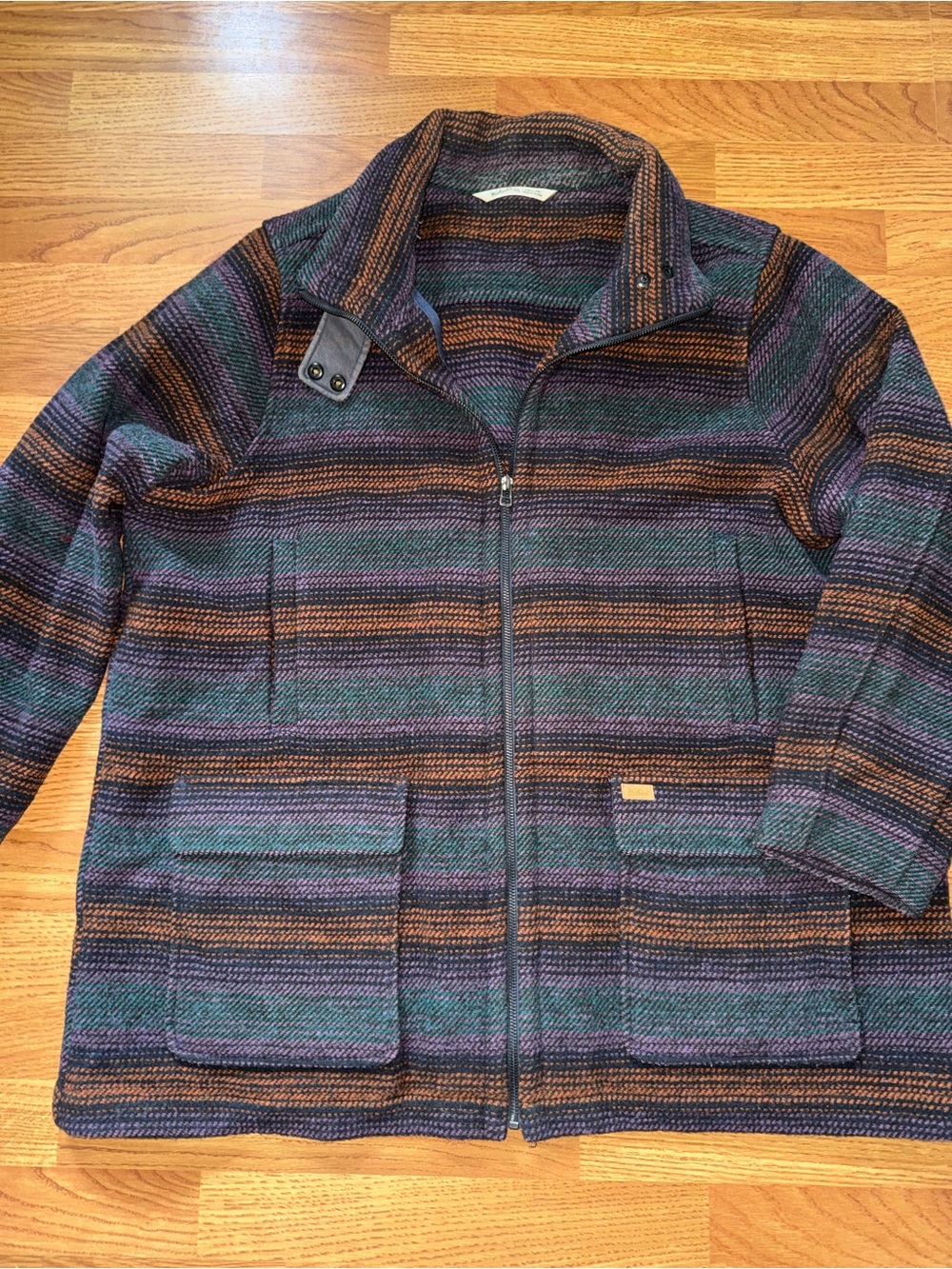 Woolrich Vintage Southwestern Striped Full Zip Blanket Jacket XXL